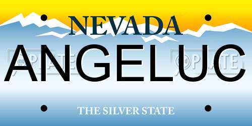 ANGELUC Nevada License Plate