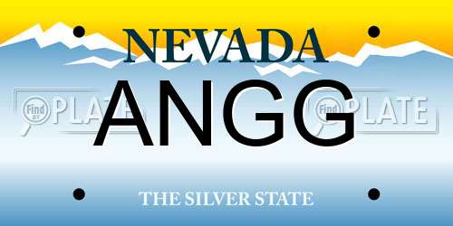 ANGG Nevada License Plate