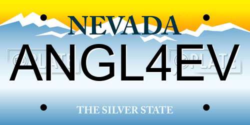 ANGL4EV Nevada License Plate
