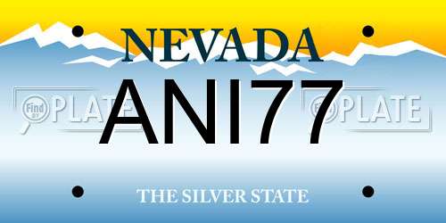 ANI77 Nevada License Plate