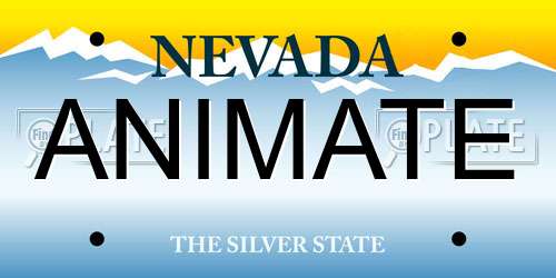 ANIMATE Nevada License Plate