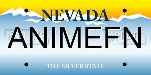 ANIMEFN Nevada License Plate