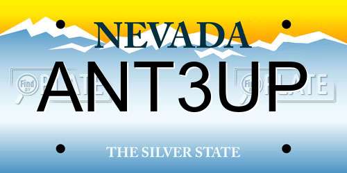 ANT3UP Nevada License Plate