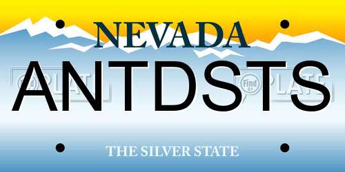 ANTDSTS Nevada License Plate