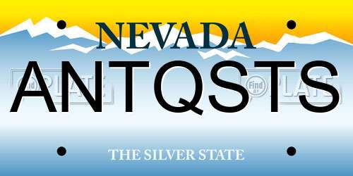 ANTQSTS Nevada License Plate