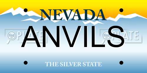 ANVILS Nevada License Plate