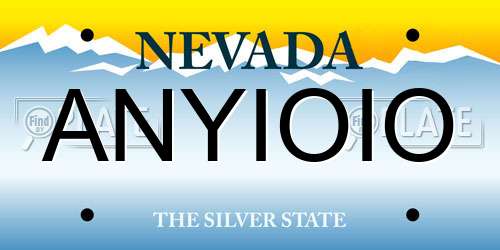 ANYIOIO Nevada License Plate
