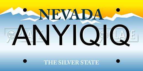 ANYIQIQ Nevada License Plate