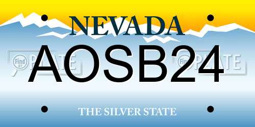 AOSB24 Nevada License Plate