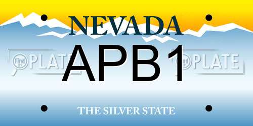 APB1 Nevada License Plate