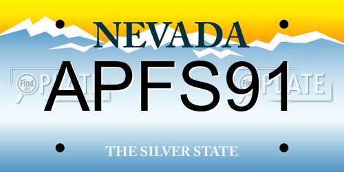 APFS91 Nevada License Plate