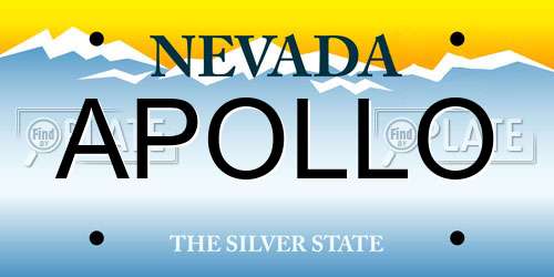 APOLLO Nevada License Plate