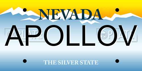 APOLLOV Nevada License Plate