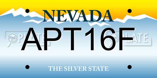APT16F Nevada License Plate