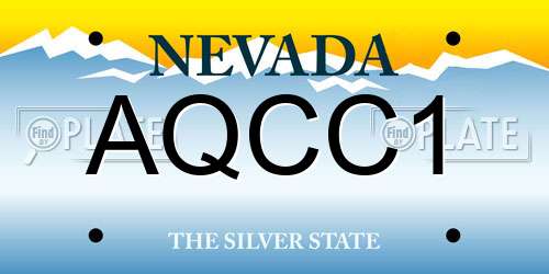 AQCC1 Nevada License Plate