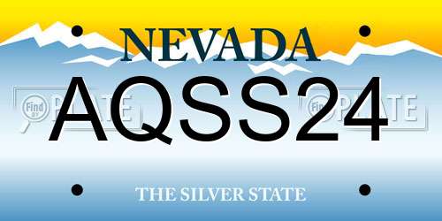 AQSS24 Nevada License Plate