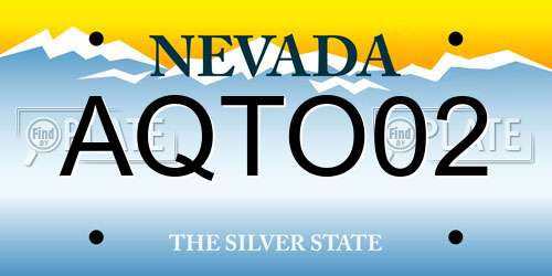AQTO02 Nevada License Plate