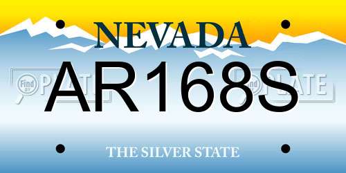 AR168S Nevada License Plate