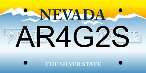 AR4G2S Nevada License Plate
