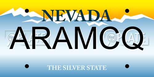 ARAMCQ Nevada License Plate
