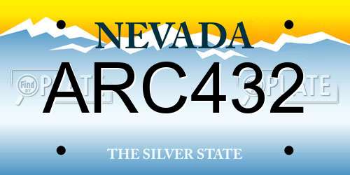 ARC432 Nevada License Plate
