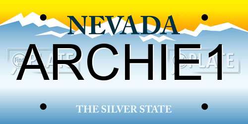 ARCHIE1 Nevada License Plate
