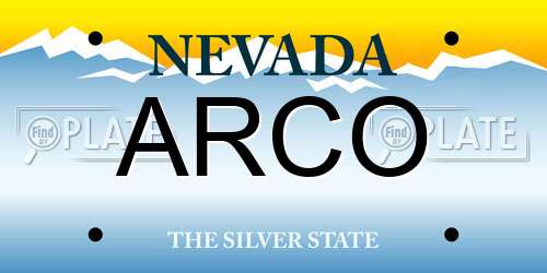 ARCO Nevada License Plate