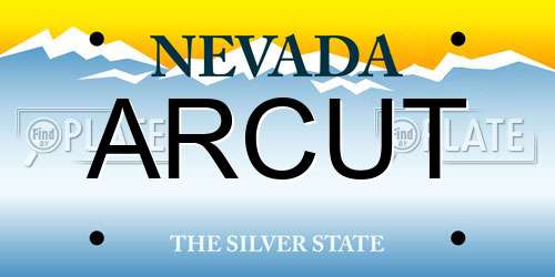 ARCUT Nevada License Plate