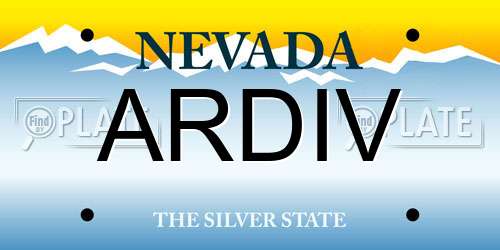 ARDIV Nevada License Plate