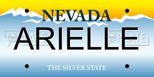 ARIELLE Nevada License Plate