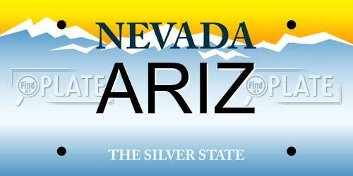 ARIZ Nevada License Plate