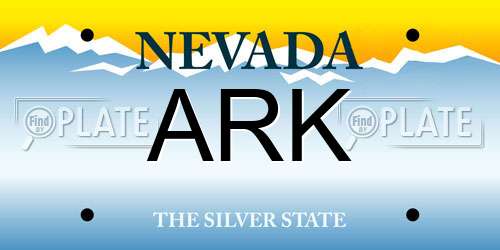 ARK Nevada License Plate