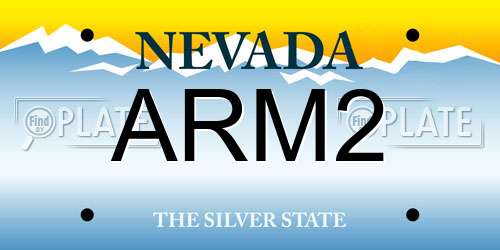 ARM2 Nevada License Plate