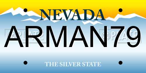 ARMAN79 Nevada License Plate