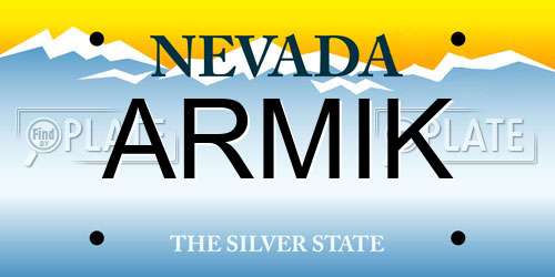 ARMIK Nevada License Plate