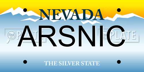 ARSNIC Nevada License Plate