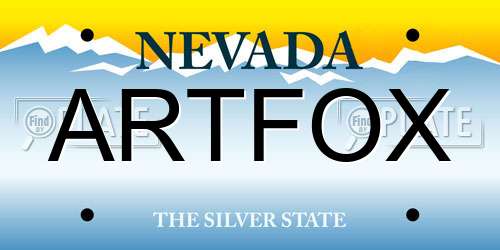 ARTFOX Nevada License Plate