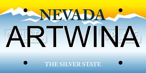 ARTWINA Nevada License Plate
