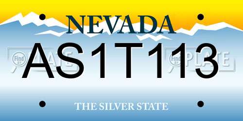 AS1T113 Nevada License Plate