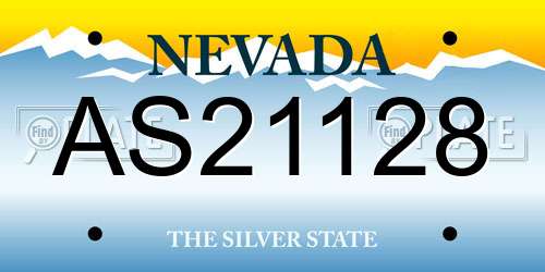 AS21128 Nevada License Plate
