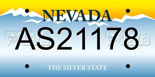 AS21178 Nevada License Plate