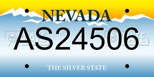 AS24506 Nevada License Plate