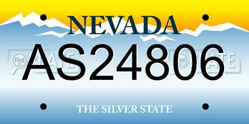 AS24806 Nevada License Plate