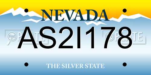 AS2I178 Nevada License Plate