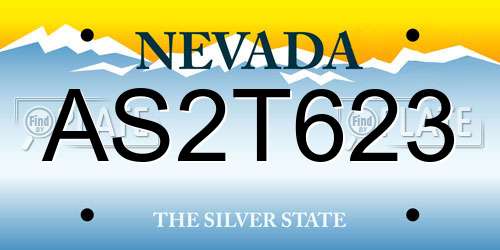 AS2T623 Nevada License Plate