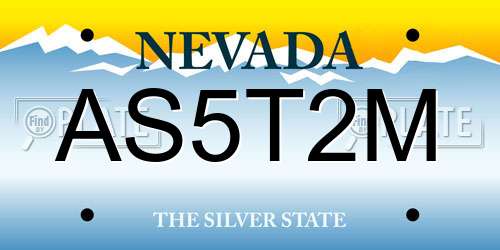 AS5T2M Nevada License Plate