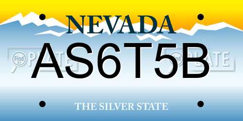 AS6T5B Nevada License Plate