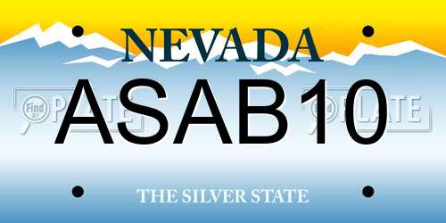 ASAB10 Nevada License Plate