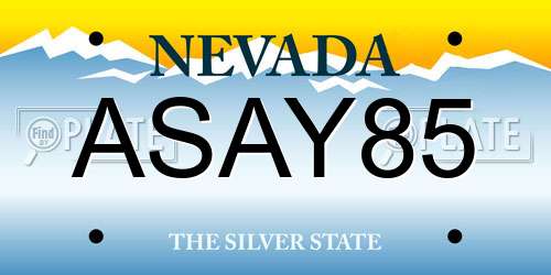 ASAY85 Nevada License Plate