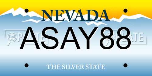 ASAY88 Nevada License Plate